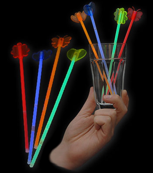 Knicklicht-Cocktail-Sticks-Dekoration-Leuchtartikel-Partyspass-Tischdeko