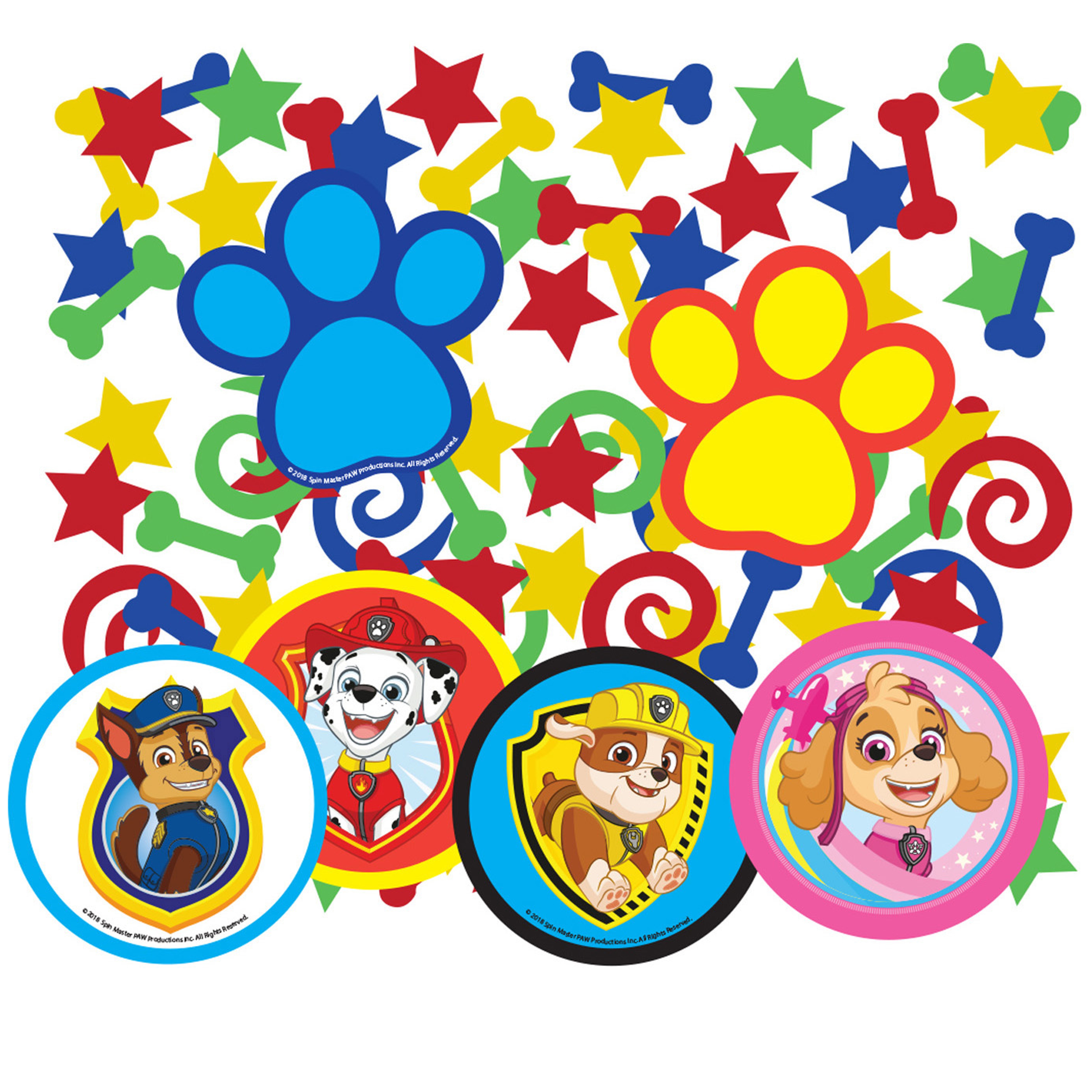 Konfetti-Paw-Patrol-Partydekoration-Chase-Marshall-Kindergeburtstag-Tischdeko-Rubble-Skye