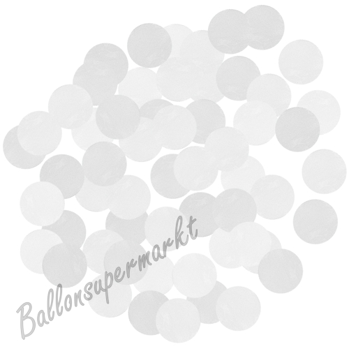 Konfetti-Punkte-Metallic-Weiss-Matt-Tischdekoration-zu-Geburtstag-Party-Feier-Karneval-Fasching-Konfettiballons