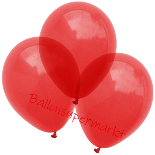 Kristall-Luftballons-Hellrot-30-cm-Ballons-aus-Natur-Latex-zur-Dekoration-Transparent