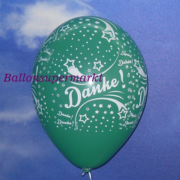 Latexballons-Danke-Luftballons-Gruen-Dekoration-Partydekoration