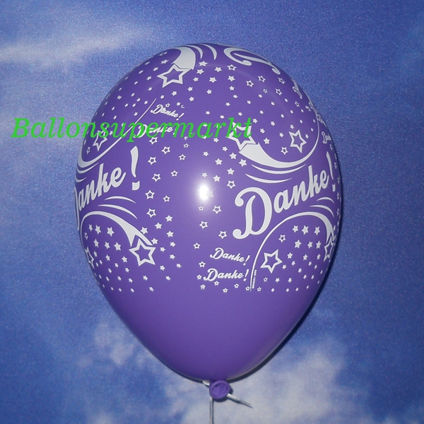 Latexballons-Danke-Luftballons-Lila-Dekoration-Partydekoration