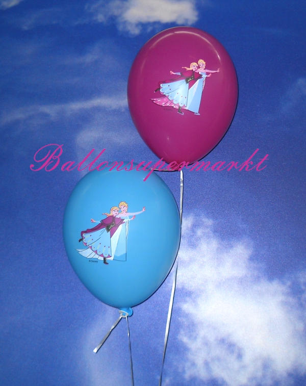 Latexballons-Frozen-Eiskoenigin-Anna-Elsa-Prinzessin-Disney-rosa-und-hellblau
