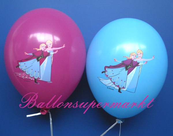 Latexballons-Frozen-Eiskoenigin-Anna-Elsa-Prinzessin-Disney