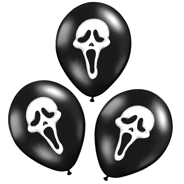 Latexballons-Halloween-Scream-Horrormaske-Dekoration-Halloweenparty