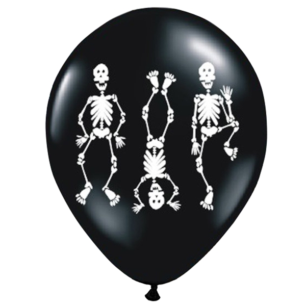 Latexballons-Halloween-Skeletons-Skelett-Dekoration-Halloweenparty-Fest