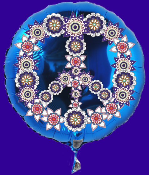 Luftballon-Rundform-Hippie-Party-Peace-Flowers