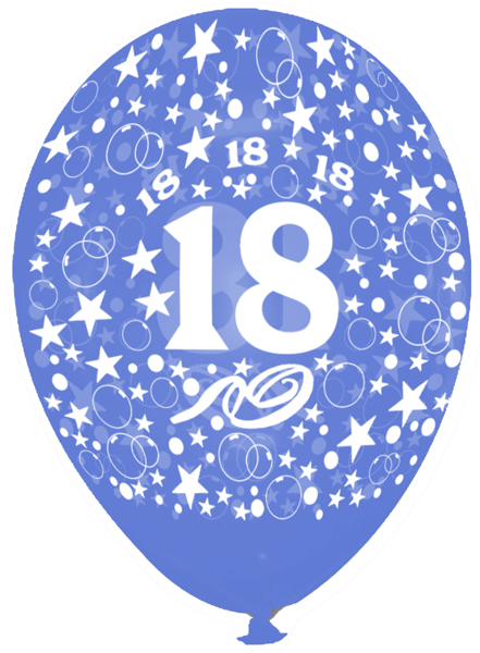 Luftballon-Zahl-18-Blau-Kristall-28-30-cm