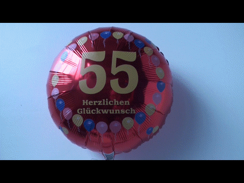 Geburtstagsluftballon mit Helium zum 55. Geburtstag