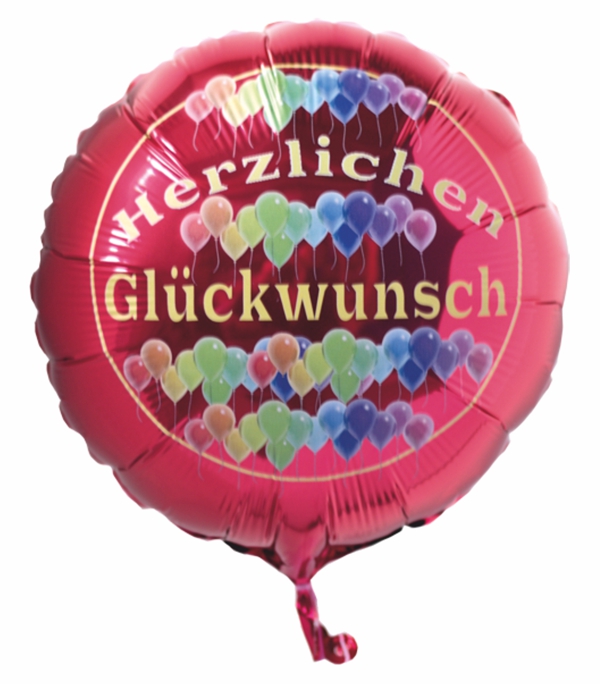 Herzlichen Glückwunsch Luftballon mit ballongas Helium, Ballongrüße! Sag es mit Ballons!