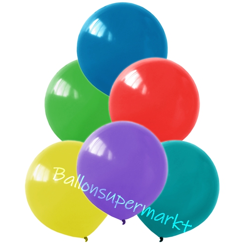 Luftballons-Bunt-gemischt-40-cm-rund-Ballons-aus-Natur-Latex-zur-Dekoration-6er