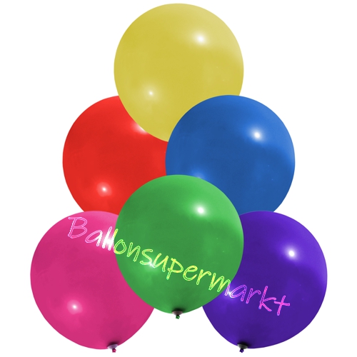 Luftballons-Bunt-gemischt-48-51-cm-rund-Ballons-aus-Natur-Latex-zur-Dekoration