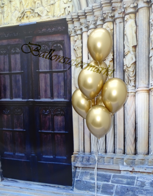 Luftballons-Chrome-gold-Ballondekoration-Chromglanz-Arrangement-Dekobeispiel