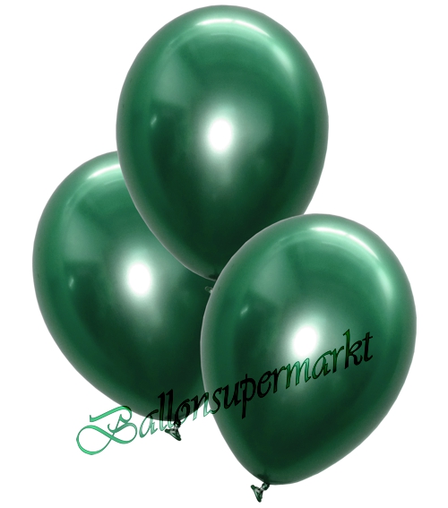 Luftballons-Chrome-gruen-Ballondekoration-Chromglanz