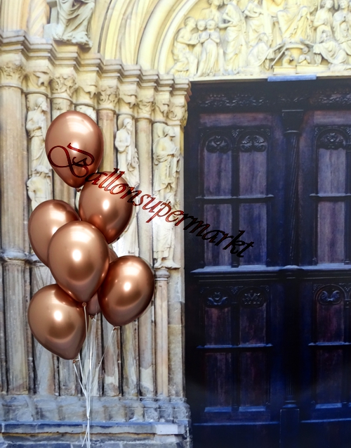 Luftballons-Chrome-kupfer-Ballondekoration-Chromglanz-Arrangement-Dekobeispiel