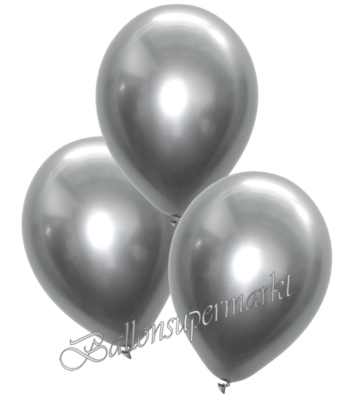 Luftballons-Chrome-silber-Ballondekoration-Chromglanz