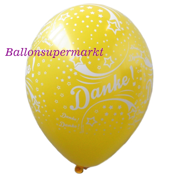 Luftballons-Danke-Gelb-Latexballon-Dekoration-Partydekoration