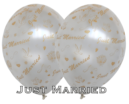 Just Married: Luftballons Hochzeit