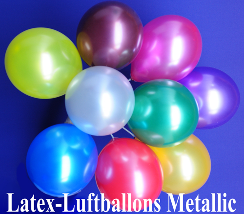 Luftballons Latex Metallic, Ballons aus Latex in Metallikfarben