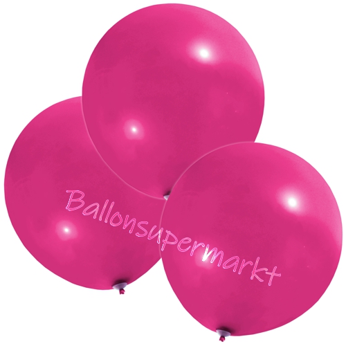 Luftballons-Magenta-48-51-cm-rund-Ballons-aus-Natur-Latex-zur-Dekoration-3er