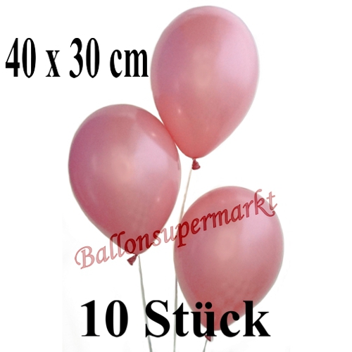 Luftballons-Metallic-Rosegold-40-cm-x-30-cm-10-Stueck