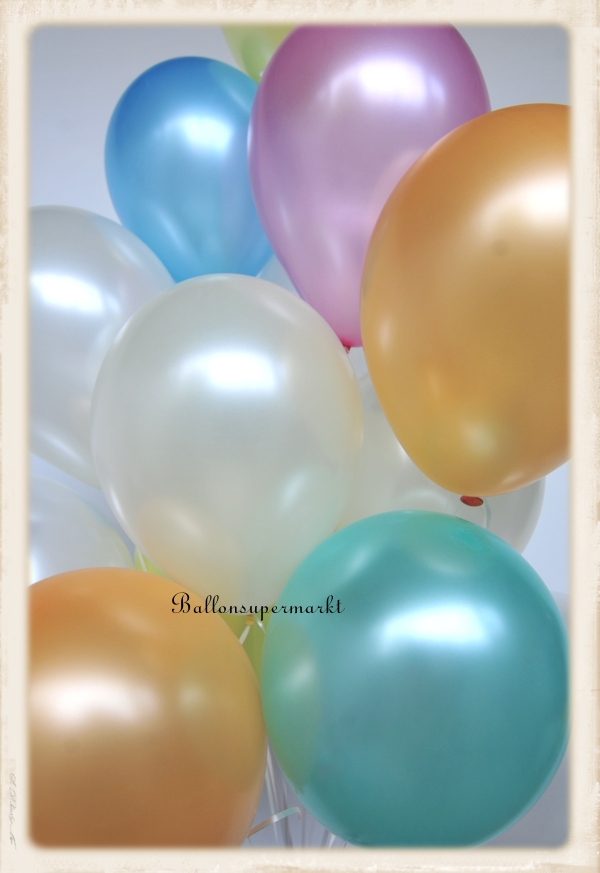 Luftballons Perlmutt Premium, Ansicht der Farben