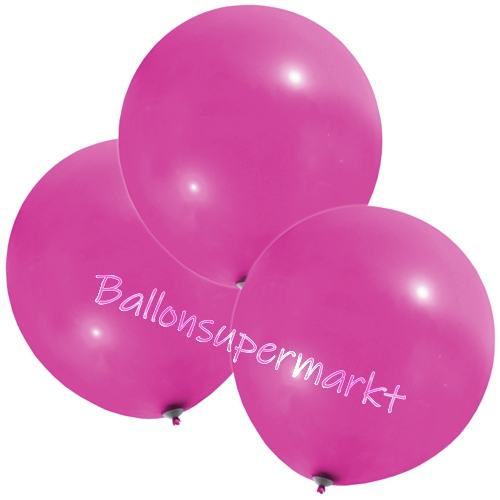 Luftballons-Pink-48-51-cm-rund-Ballons-aus-Natur-Latex-zur-Dekoration-3er