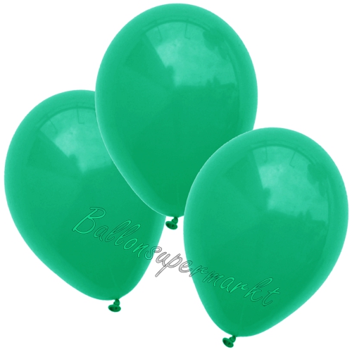 Luftballons-Smaragdgrün-25-cm-Ballons-aus-Natur-Latex-zur-Dekoration-3er