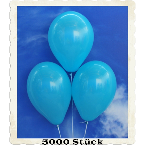 Luftballons aus Natur-Latex, 30 cm, Türkis, gute Qualität