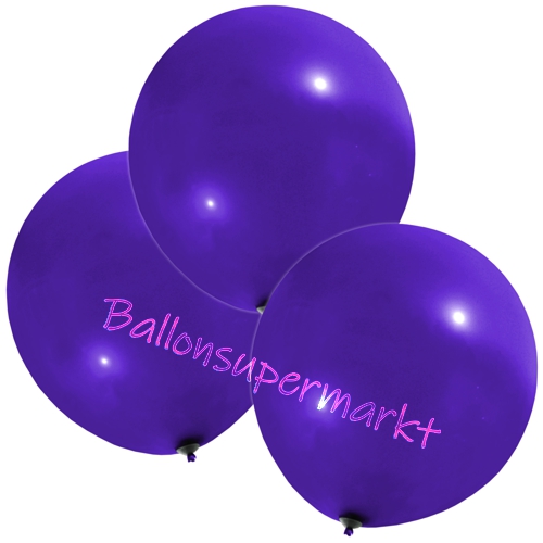 Luftballons-Violett-48-51-cm-rund-Ballons-aus-Natur-Latex-zur-Dekoration-3er