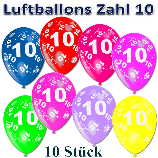 Luftballons-Zahl-10-zum-10.-Geburtstag-10-Stueck-bunte-Latexballons