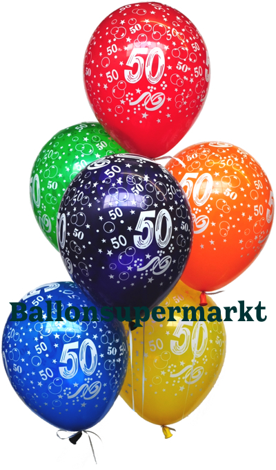 Luftballons-Zahl-50