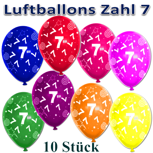 Luftballons-Zahl-7-zum-7.-Geburtstag-10-Stueck-bunte-Latexballons