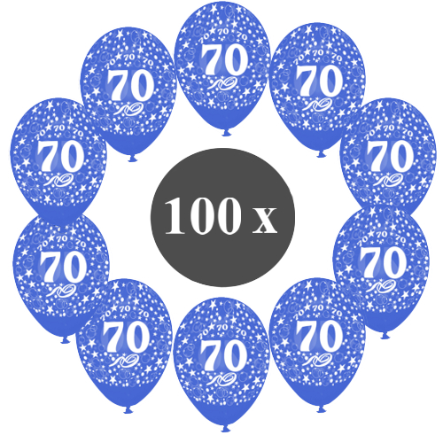 Luftballons-Zahl-70-Blau-100-Stueck