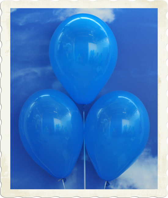 Luftballons aus Natur-Latex, 30 cm, Blau, gute Qualität