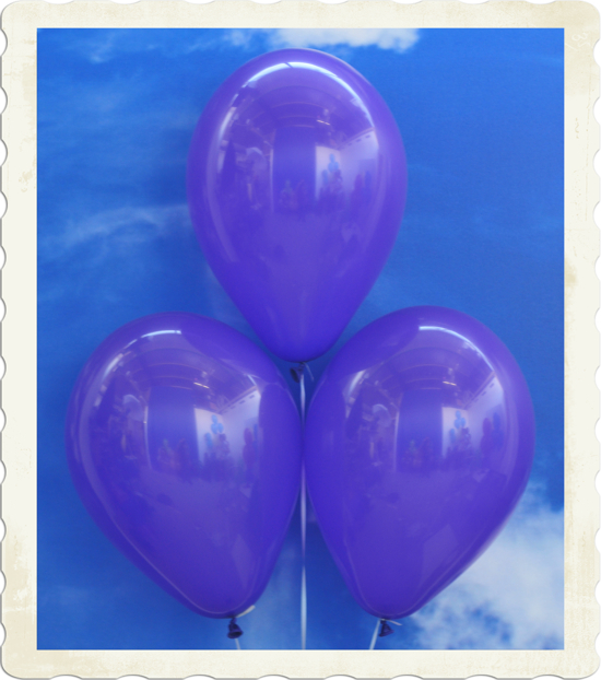 Luftballons aus Natur-Latex, 30 cm, Violett, gute Qualität