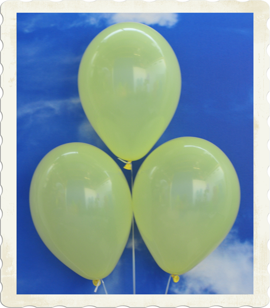 Luftballons aus Natur-Latex, 30 cm, Zitronengelb, gute Qualität