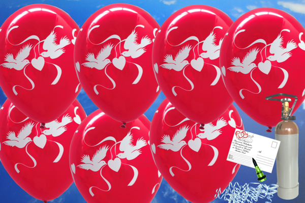 Luftballons-zur-Hochzeit-steigen-lassen-50-Luftballons-Hochzeitstauben-rubinrot-Helium-Set