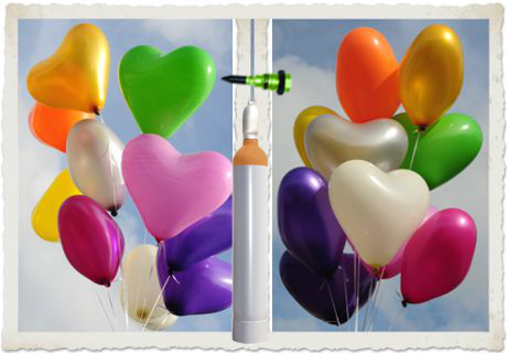 Luftballons zur Hochzeit steigen lassen, 100 große Herzluftballons aus Latex mit Farbauswahl, Ballons Helium Komplett Set