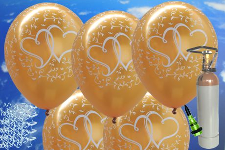 Luftballons-zur-Hochzeit-steigen-lassen-50-Luftballons-in-Gold-Verliebte-Herzen-5-Liter-Helium-Set-mit-Ballonflug-Karten