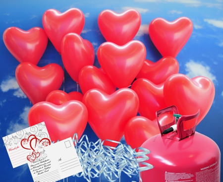 Luftballons-zur-Hochzeit-steigen-lassen-rote-Herzluftballons-Helium-Einweg-Set
