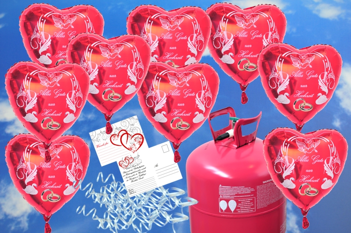 Luftballons-zur-Hochzeit-steigen-lassen-rote-Herzluftballons-aus-Folie-Alles-Gute-zur-Hochzeit-Helium-Set-inklusive-Ballonflugkarten