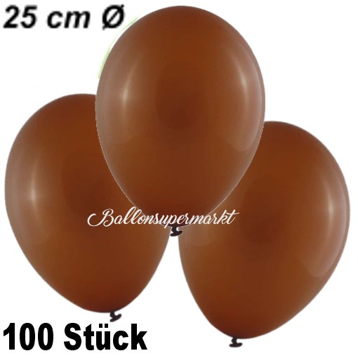 Luftballons-Chocolate-25-cm-Ballons-aus-Natur-Latex-zur-Dekoration