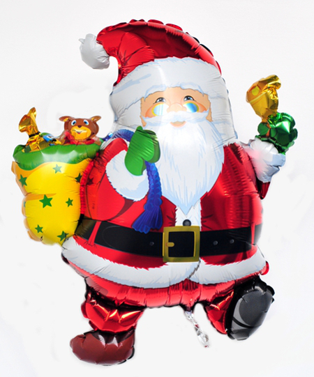 Weihnachtsballon Nikolaus, der Nikolaus hat Geschenke zu Weihnachten im Sack
