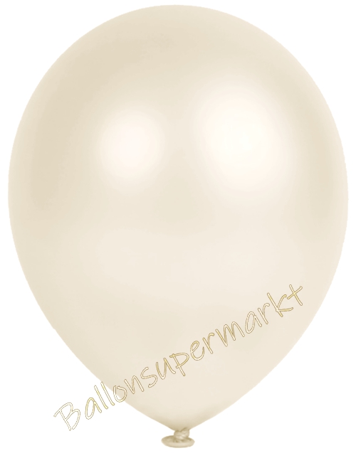 Metallic-Luftballons-Elfenbein-25-28-cm-Ballons-aus-Natur-Latex-zur-Dekoration