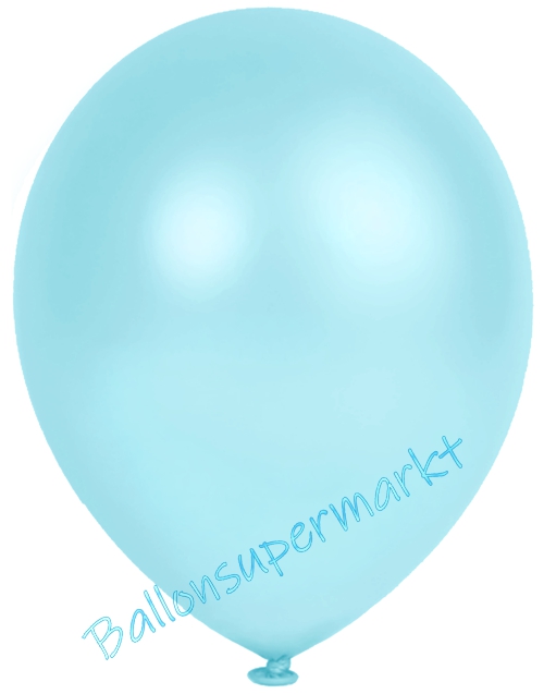 Metallic-Luftballons-Hellblau-25-28-cm-Ballons-aus-Natur-Latex-zur-Dekoration