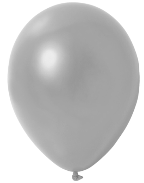 Mini-Luftballons-Metallic-Silber-8-12-cm-Ballons-aus-Natur-Latex