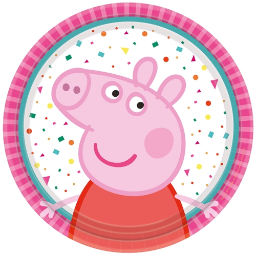Mini-Partyteller-Peppa-Wutz-Partydekoration-Tischdeko-zum-Kindergeburtstag-Peppa-Pig