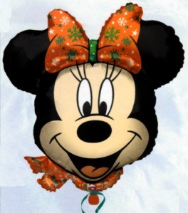 Minnie Maus Luftballon zu Weihnachten, großer Weihnachtsballon