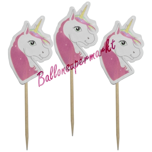 Muffindeko-Set-Einhorn-Muffindekoration-Kindergeburtstag-Unicorn-Cupcakes-Einhorn